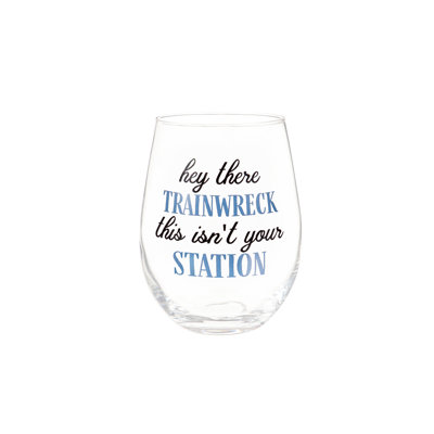Verre sans pied Trainwreck, 17 oz, boîte-cadeau