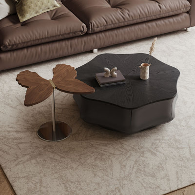 Elegant Solid Wood Side Table | Natural Wood Grain Finish | Durable And Stylish Living Room Accent Piece