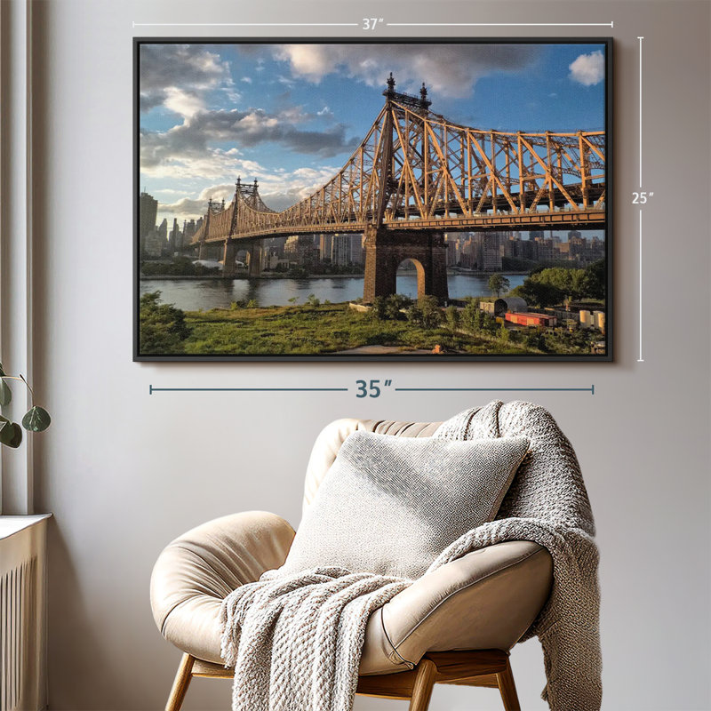 Impression sur toile Queensboro Bridge NYC, H 25 po x l 37 po