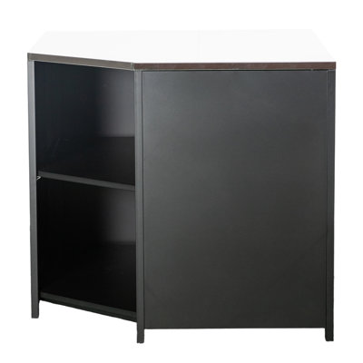 Armoire de rangement d'extérieur en métal avec plateau en acier inoxydable