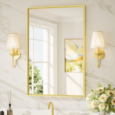 Bathroom Vanity Mirror with Aluminum Frame and Tempered Glass