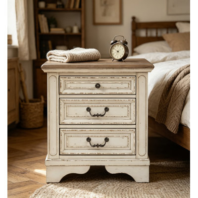 Table de chevet 3 tiroirs French Outlet