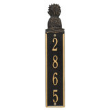 Pineapple Personalized Vertical 4-Line Wall Address Plaque