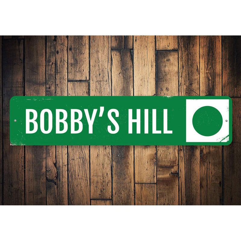 Enseigne en aluminium Ski Hill Circle, H 4 po x l 18 po x P 0,04 po