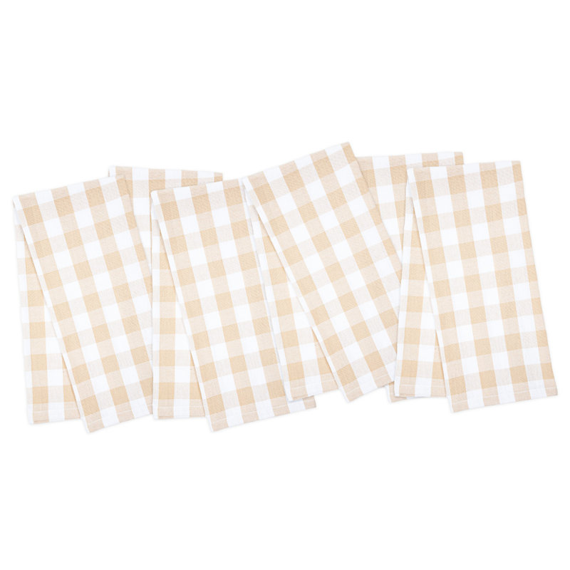 Essuie-tout 6 pièces Arkwright Buffalo, Beige / blanc