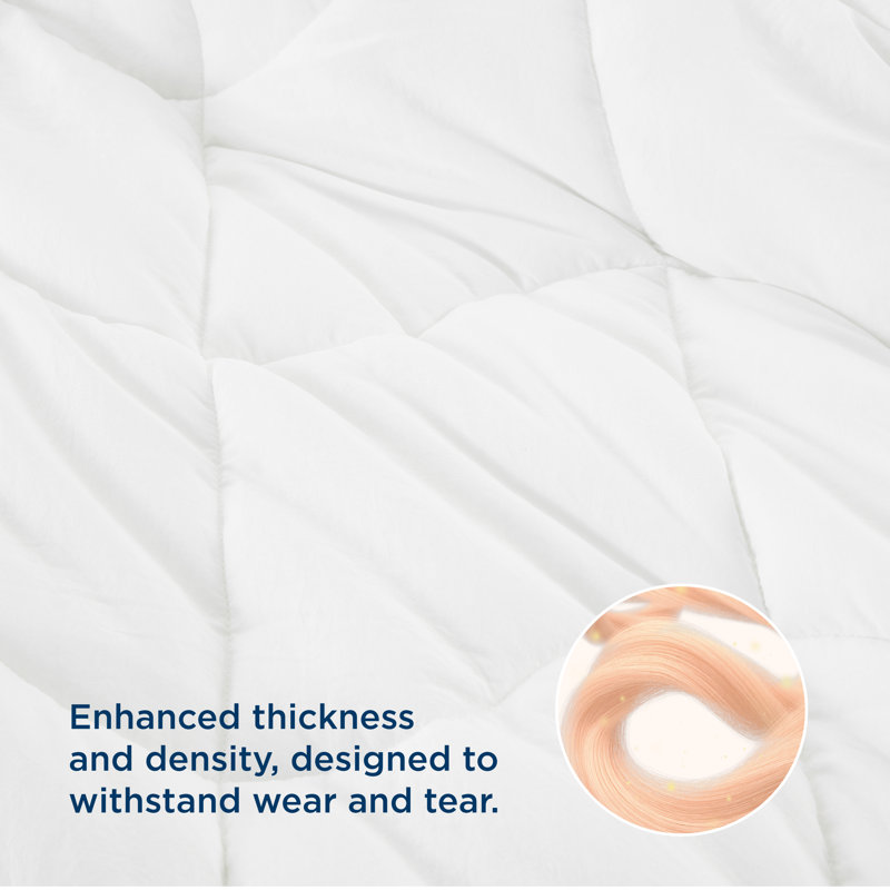 Housse de couette en duvet synthétique Bed Ultra - édredon toutes saisons 4 couches, Édredon très grand, Blanc