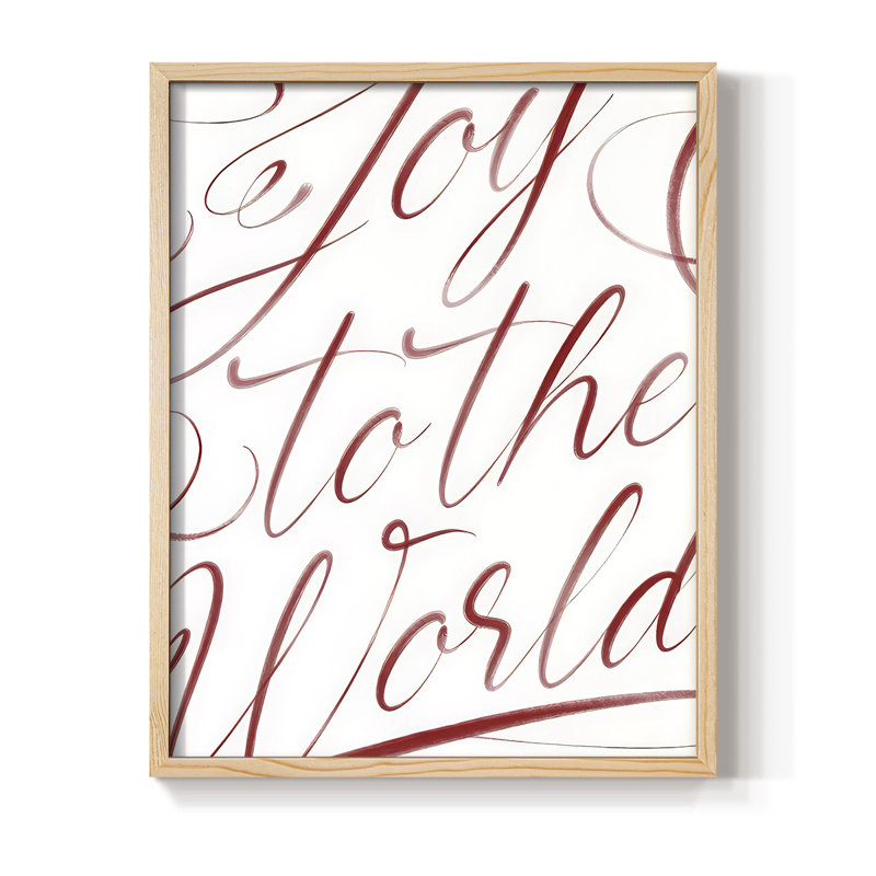 «Joy To The World», reproduction encadrée - bois massif, Naturel, H 15 po x l 12 po