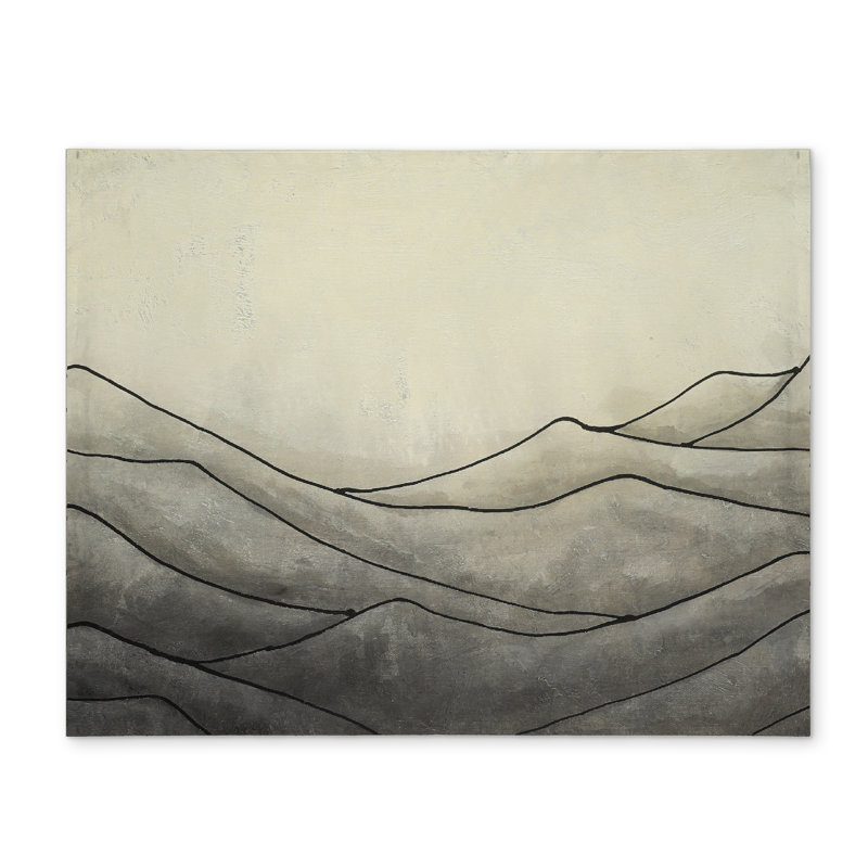 Contemporary Mountains Brown Polyester Placemat - Home Decor