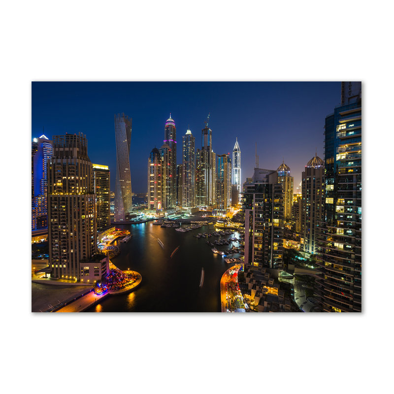 Marina In Dubai - Wrapped Canvas Print