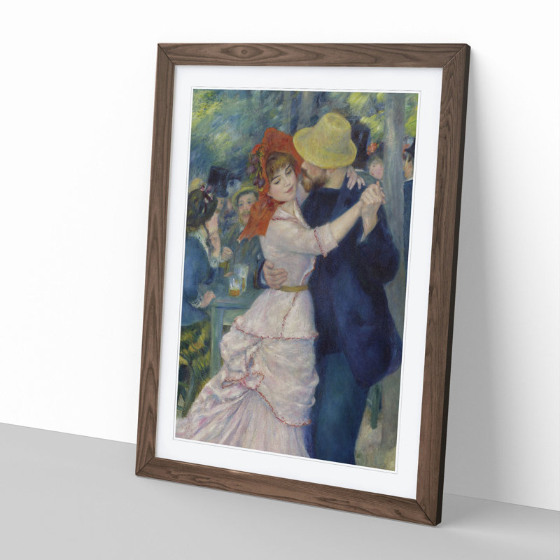 Dance at Bougival by Pierre-Auguste Renoir - Framed Print, Walnut, 36cm H x 27cm W x 2cm D