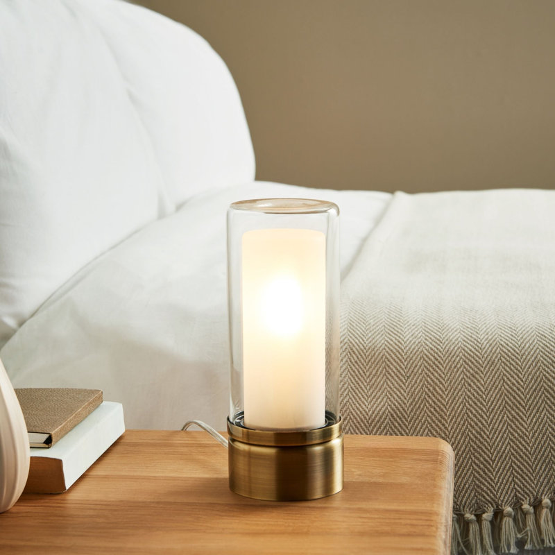 Glass Desk Lamp, Gold