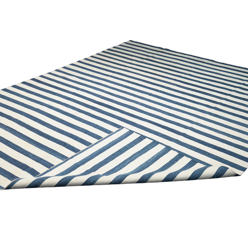 Dhurrie Wool Striped Area Rug