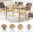 Dining Table For 4-6 Person, Rectangular Wood Kitchen Table, Modern Dinner Table With Sturdy Metal Frame For Dining Room, Kitchen, 47.2 Inch, Nature-1041807109