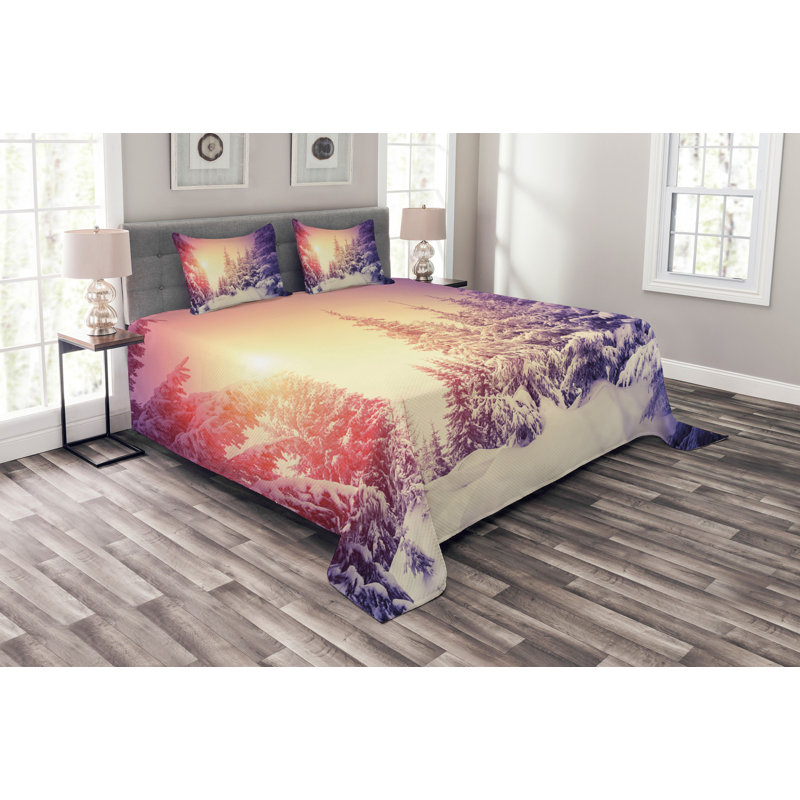 Addysun Orange/Blue/Black Bedspread Set, 220 x 220 cm Bedspread - 2 Shams