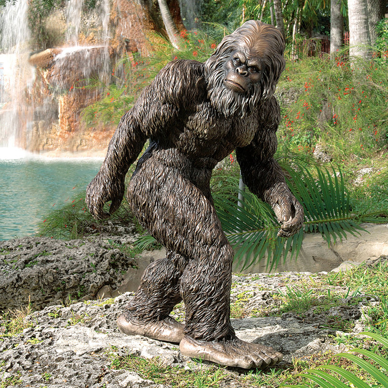 Large Hand-Painted Resin Bigfoot Garden Statue
