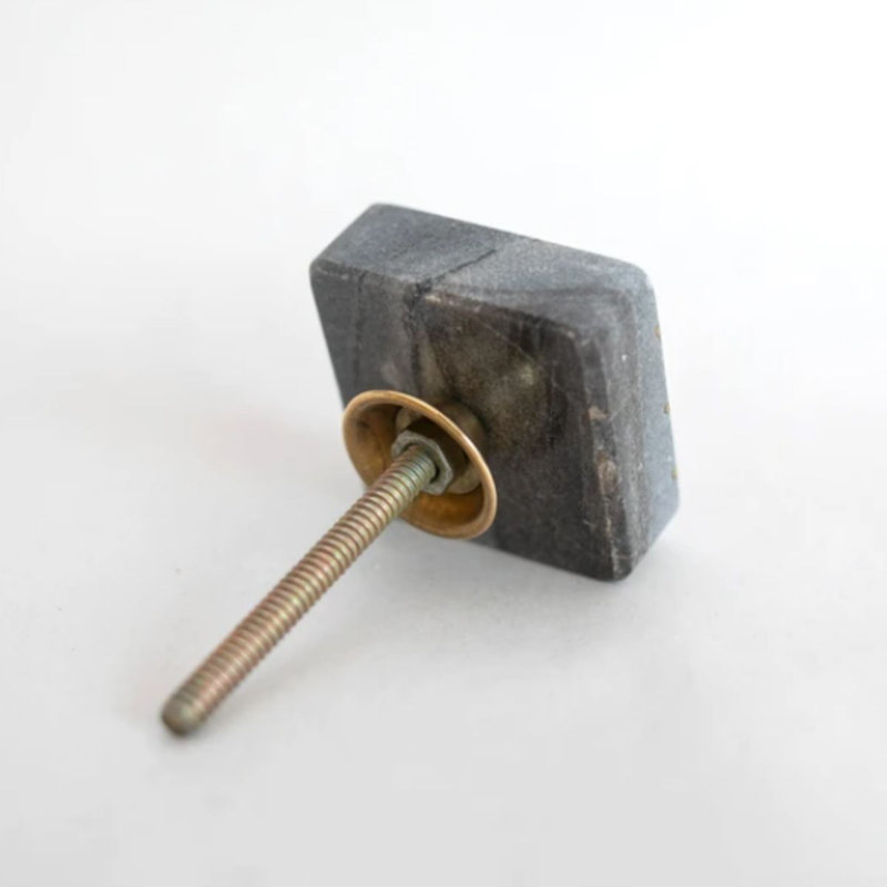 Calvin 5mm Length Square Knob, Grey