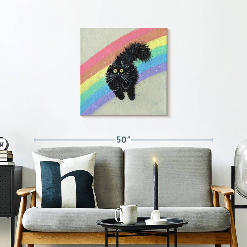 Brampt Rainbow Running Black Cat