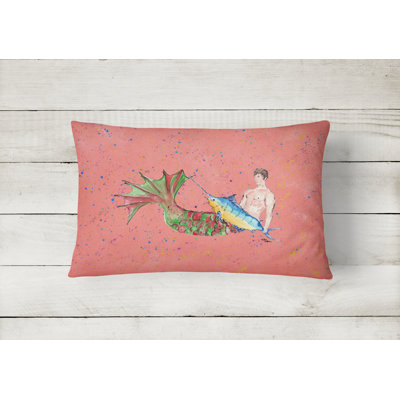 Merman Indoor/Outdoor Throw Pillow