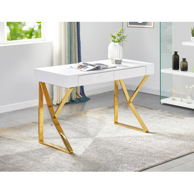 Younts 47" Metal Base Writing Desk 