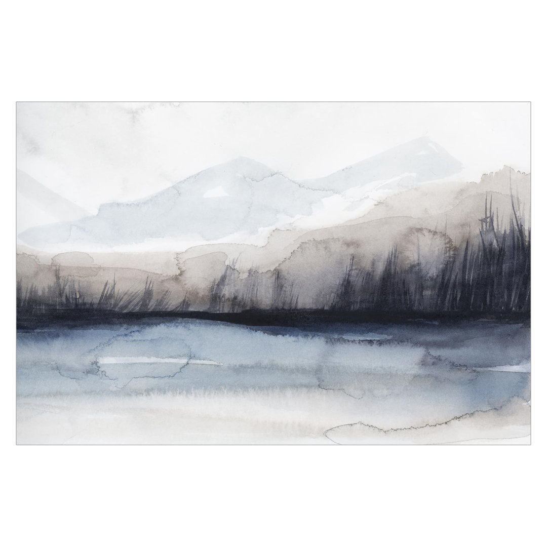 Lake Shore with Mountains I 2.25m x 3.36m Textured Matte Peel & Stick Wall Mural