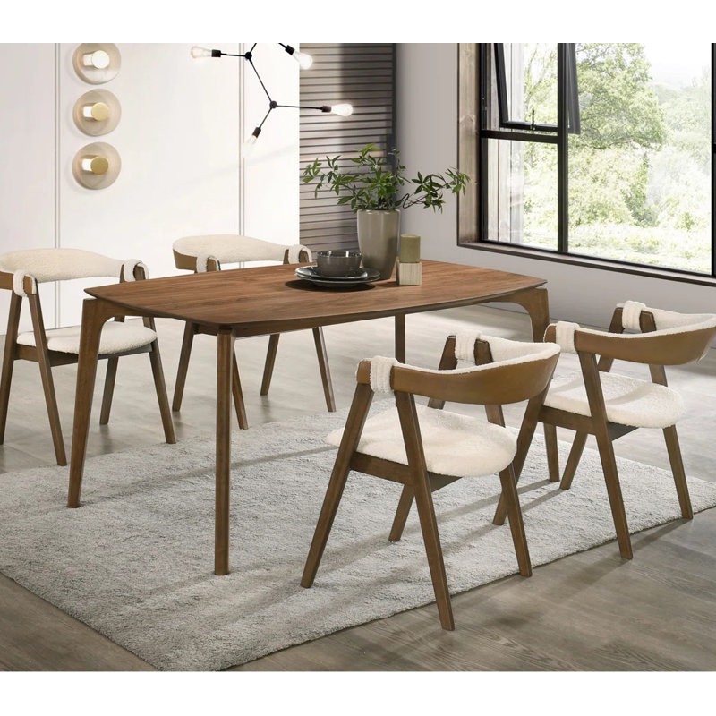 Table de salle à manger 58,6 po Mid-Century, noyer