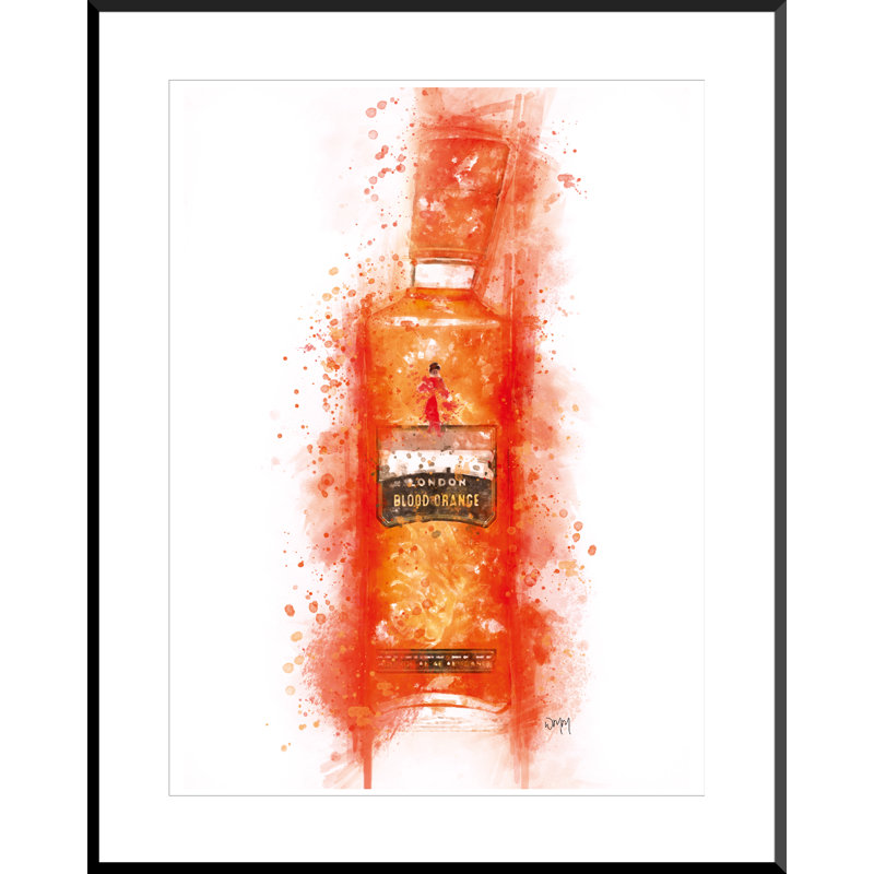 Blood Orange Gin - Single Picture Frame Print, 51" H x 41" W x 8" D