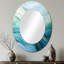 Miroir mural Gree And White Sway Wave Serenity III-1521822753