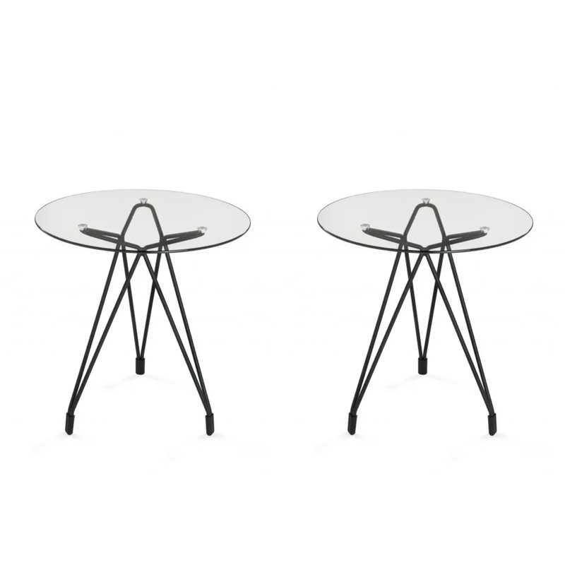 Ensemble de 2 tables d'appoint Diamond, Noir
