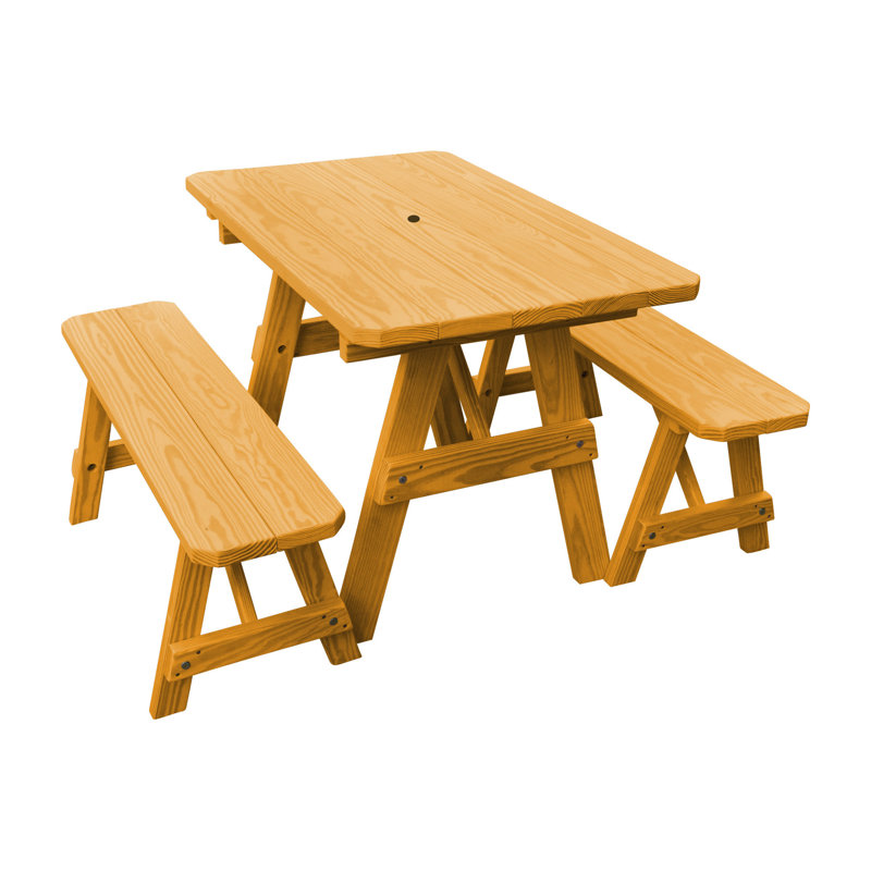 Table de pique-nique Roselawn, 44 x 27 x 30, Naturel