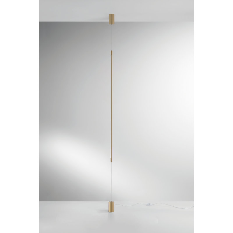 Biranna 400cm LED Column Floor Lamp, Gold