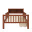Lit simple avec rangement intégré pour la tête de lit et deux tiroirs sous le lit-1123904968