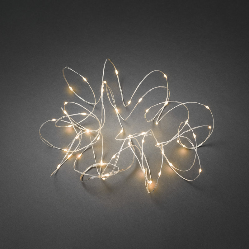 50 LED Micro Light Set - Indoor Use 4.9m of Lights, Amber White