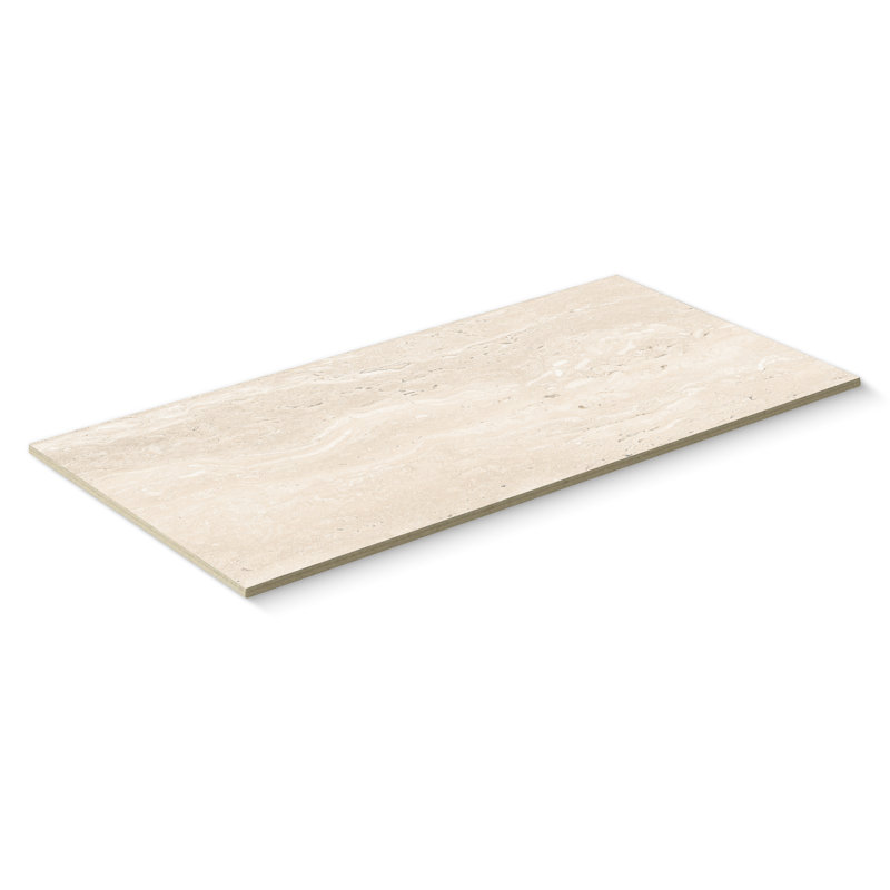 Colosseum Matte 12x24 Porcelain Floor & Wall Travertine Look Tile (15.5 Sq. Ft./Case), Ivory