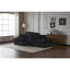 Lit double en velours côtelé noir, chaise modulaire modulaire, sans assemblage, idéale pour les petits espaces, 2 sièges, chaise longue spacieuse, canapé-lit, noir, salon, siège-1759817677