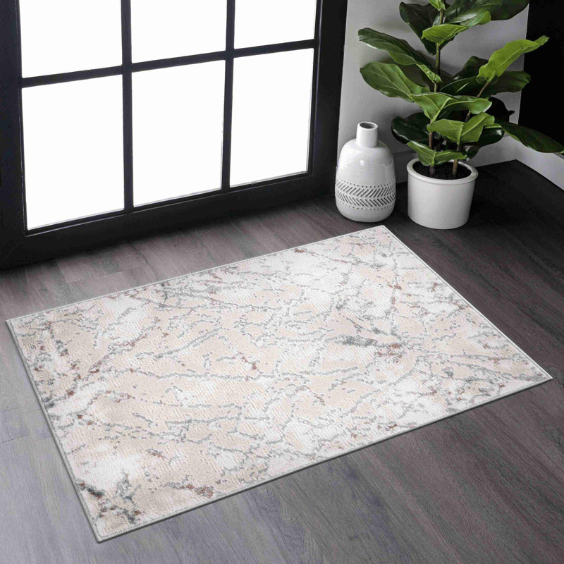Contemporary Trendy Area Rug, Rectangle 2' x 3'