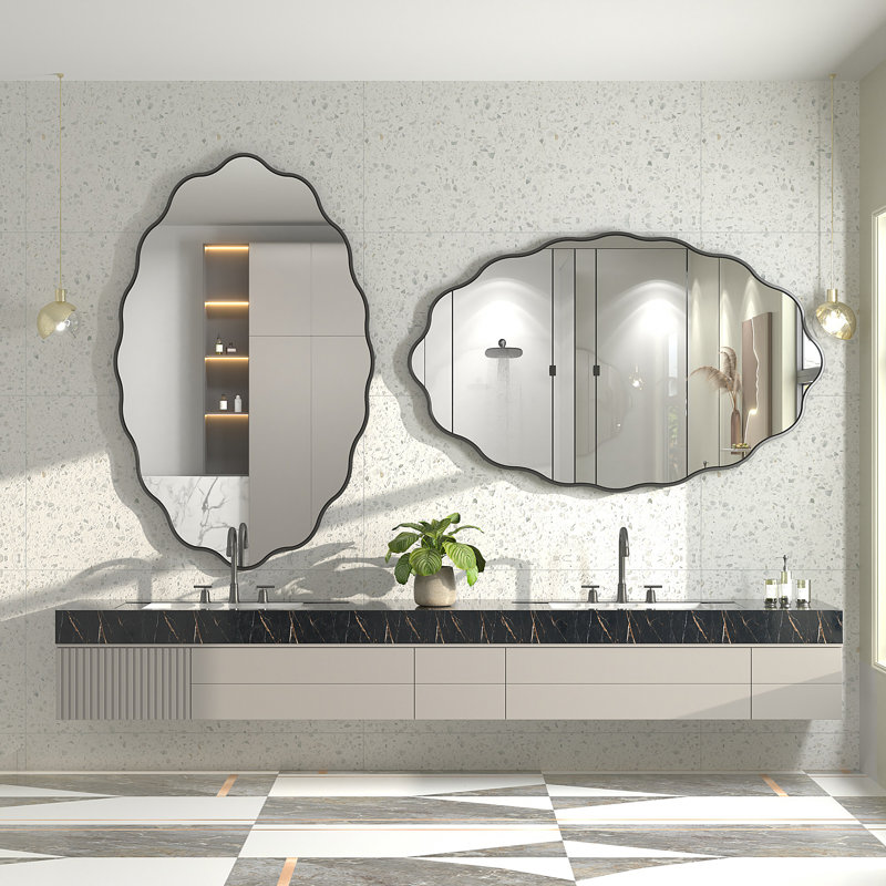 Miroir mural Amara Wavy, 48" x 30"