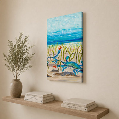 "Blue Crabs" par Julie DeRice - Impression sur toile