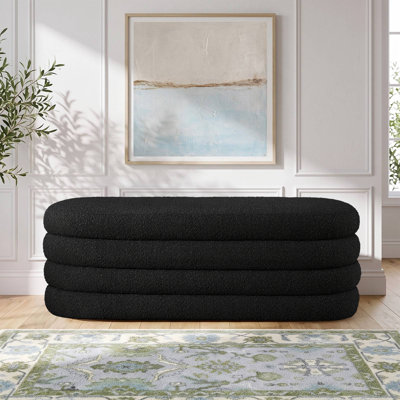 Banc rembourré 49 po avec rangement pour chambre à coucher