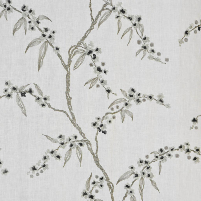 Luxe Floral Fabric, Gray