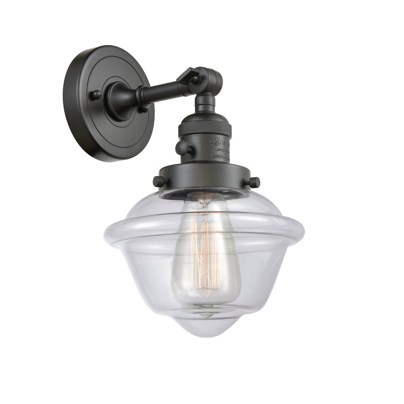 Agosto Armed Sconce, 3.5 Watt Vintage LED Bulb, Clear, Oil Rubbed Bronze