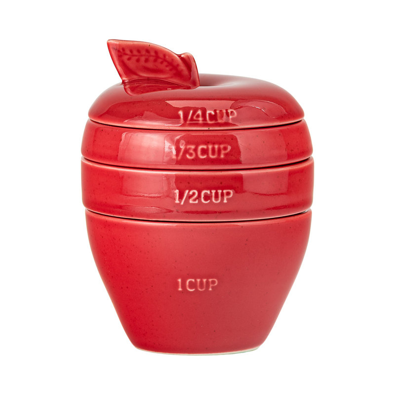 Tasses à mesurer tranchées, rouge, Rouge