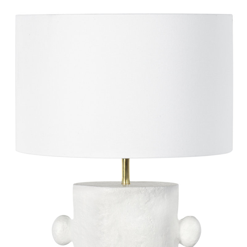 Sanya Metal Table Lamp, White, 30" H x 17" W x 17" D