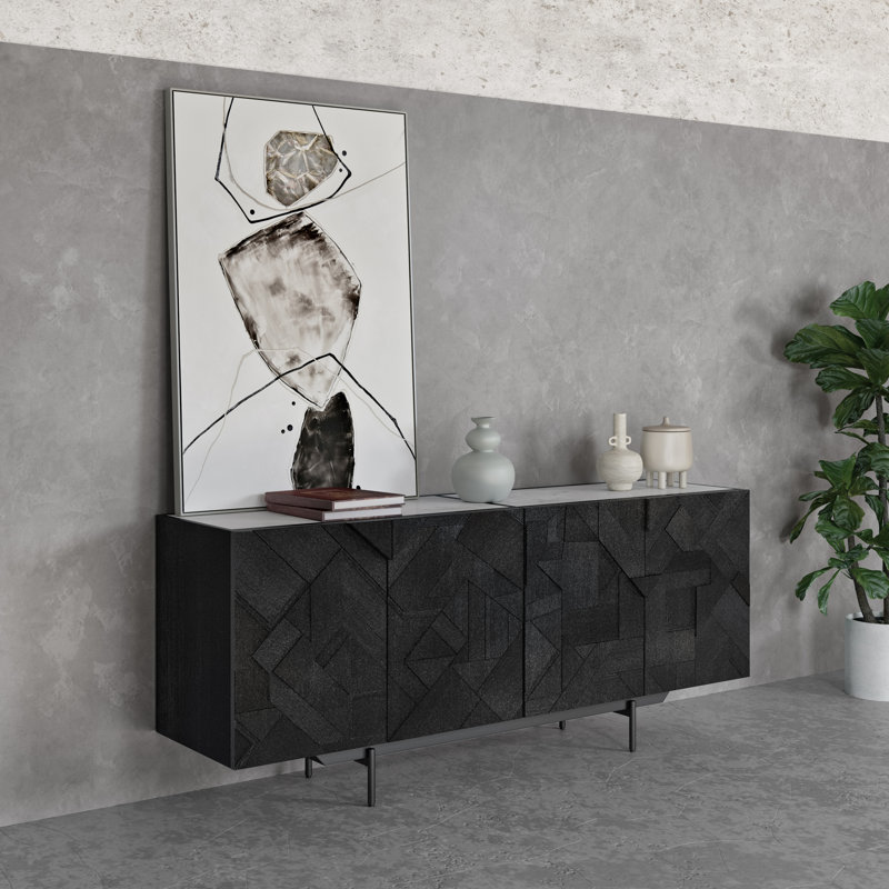 Dalia 72" Wide Mango Wood Sideboard