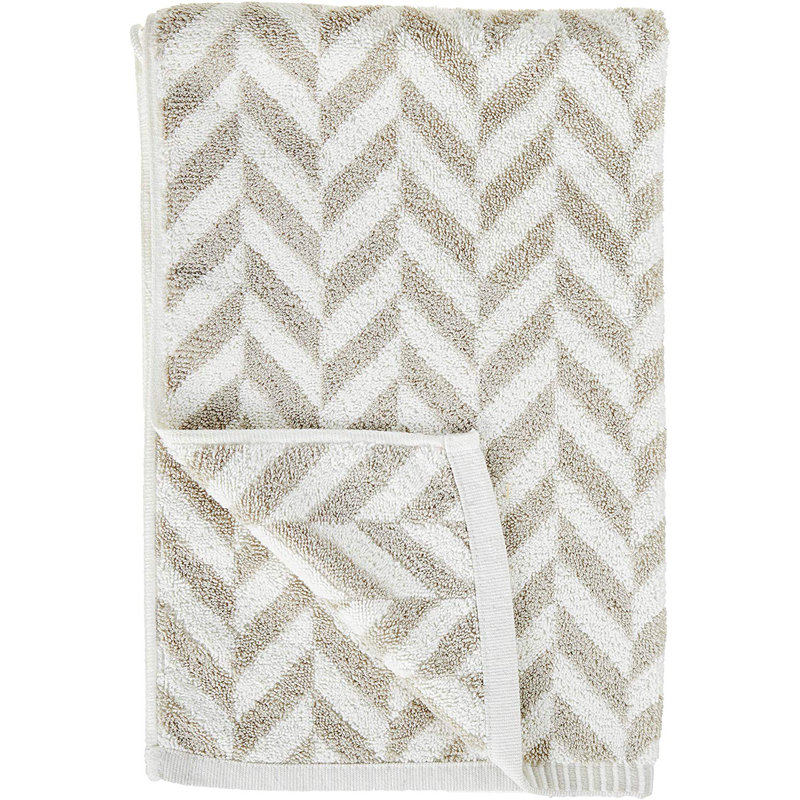 Schlueter Plush Hand Towel, Gray/White
