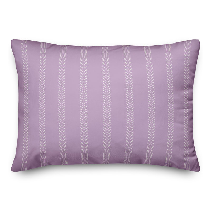 Coussin décoratif rayé intérieur / extérieur, Mauve