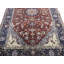 Tapis oriental rouge traditionnel 3 x 5 fabriqué à la main Indo Kashan
