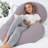  Pregnancy Pillows For Sleeping, Maternity Pillow With Cooling Cotton Cover, C Shaped For Pregnant Women (purple Jersey)-480089167
