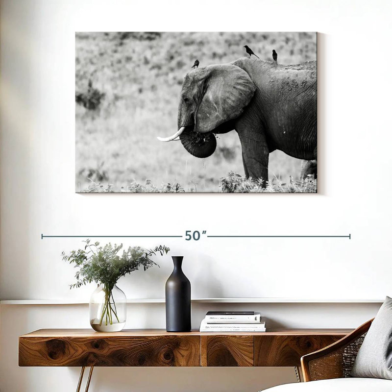 Elephant And Friends, 26" H x 39" W
