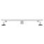 Drain de douche linéaire en acier inoxydable 32 po FINE FIXTURES avec piège à cheveux et insert de carrelage et grille 2 en 1-126533273