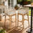 Outdoor Wood and Rope Barstool